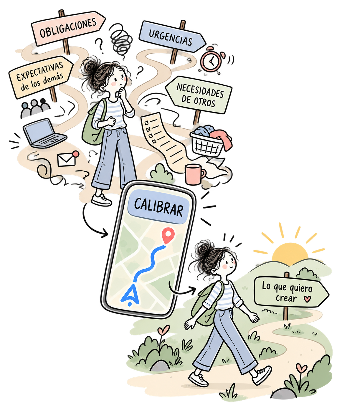 Recalibrar el rumbo hacia lo que quiero crear